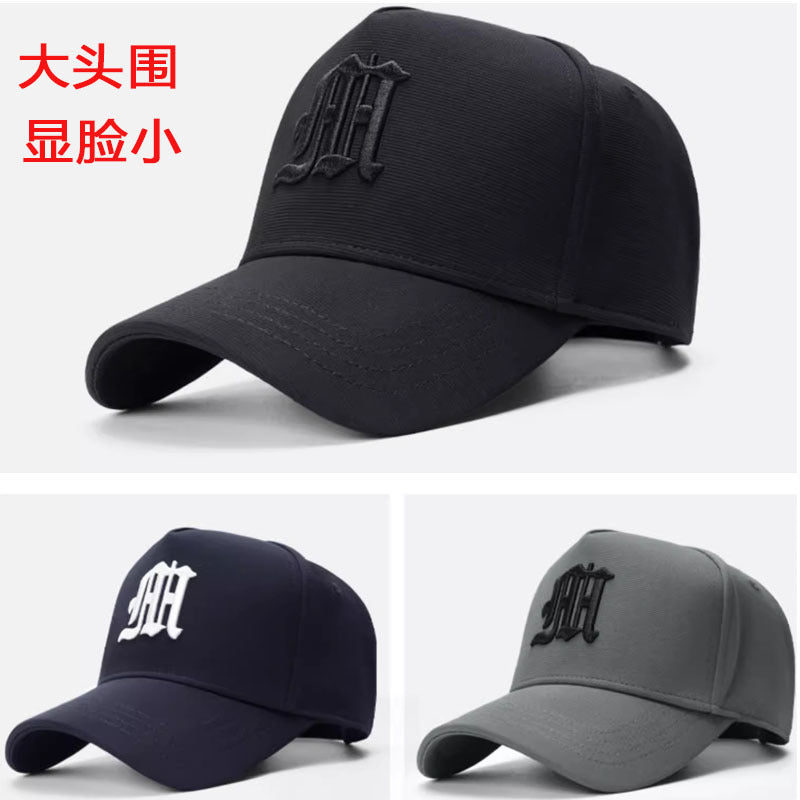Wholesale Black large head circumference men's high top baseball cap